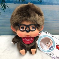 726271 HONG KONG Exclusive - Eyeglasses Big Head Monchhichi Red Bib Sitting Boy 726271 HONG KONG Exclusive - Eyeglasses Big Head Monchhichi Red Bib Sitting Boy
