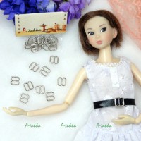 NDA050SLR Doll Dress DIY Crafts 8x8mm Metal Buckle Silver 10pcs NDA050SLR Doll Dress DIY Crafts 8x8mm Metal Buckle Silver 10pcs